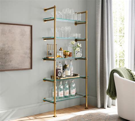 Everson Brass Tiered Shelves 